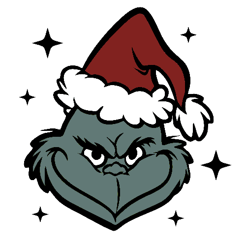 Grinch With Stars 4 Christmas DTF (direct-to-film) Transfer