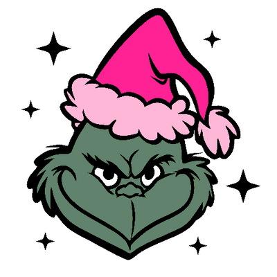 Grinch With Stars 5 Christmas DTF (direct-to-film) Transfer