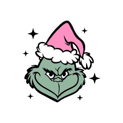 Grinch With Stars 6 Christmas DTF (direct-to-film) Transfer