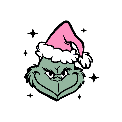 Grinch With Stars 6 Christmas DTF (direct-to-film) Transfer