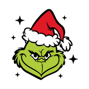 Grinch With Stars 7 Christmas DTF (direct-to-film) Transfer