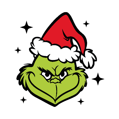 Grinch With Stars 7 Christmas DTF (direct-to-film) Transfer