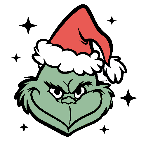 Grinch With Stars 9 Christmas DTF (direct-to-film) Transfer