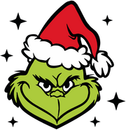 Grinch With Stars 7 Christmas DTF (direct-to-film) Transfer