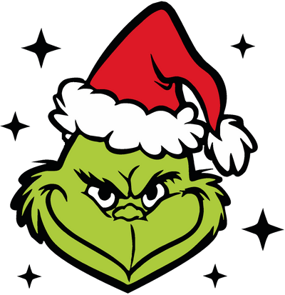 Grinch With Stars 7 Christmas DTF (direct-to-film) Transfer
