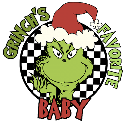 Grinches Favorite Baby Green  Christmas DTF (direct-to-film) Transfer