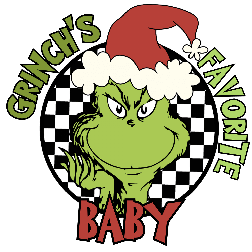Grinches Favorite Baby Green  Christmas DTF (direct-to-film) Transfer