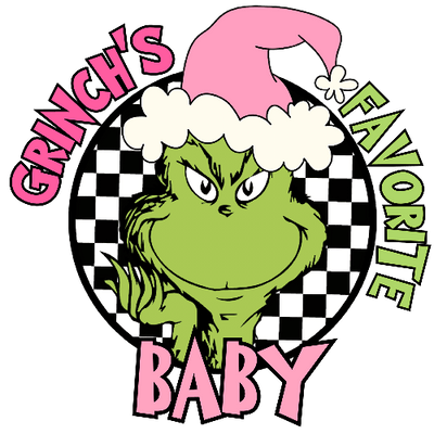 Grinches Favorite Baby Pink Christmas DTF (direct-to-film) Transfer