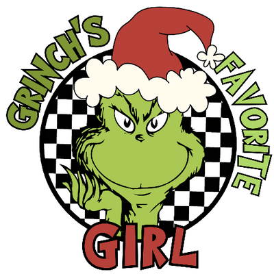 Grinches Favorite Girl Green Christmas DTF (direct-to-film) Transfer