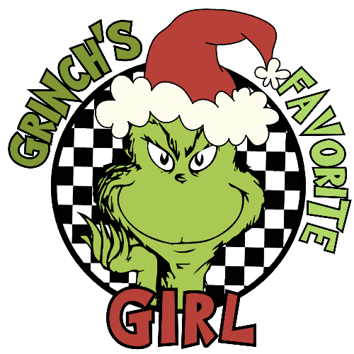 Grinches Favorite Girl Green Christmas DTF (direct-to-film) Transfer