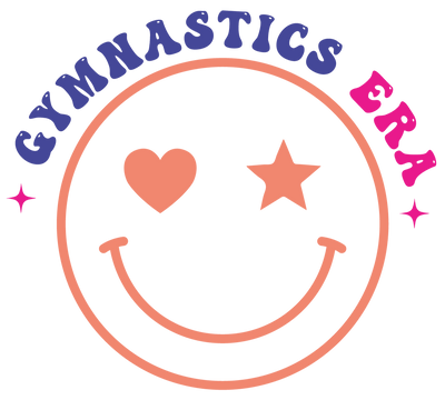 Gymnastics Era In Blue And Pink Font With Smile Face DTF (direct-to-film) Transfer