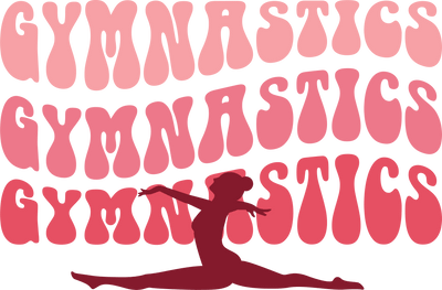 Gymnastics With Silhouette In Pink 8 DTF (direct-to-film) Transfer DTF (direct-to-film) Transfer
