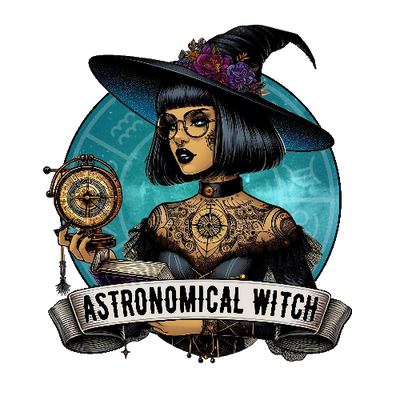 Halloween Astronomical Witch DTF (direct-to-film) Transfer