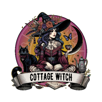 Halloween Cottage Witch DTF (direct-to-film) Transfer