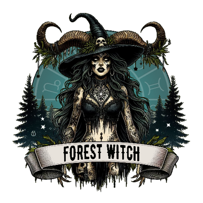 Halloween Forest Witch DTF (direct-to-film) Transfer