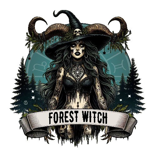 Halloween Forest Witch DTF (direct-to-film) Transfer