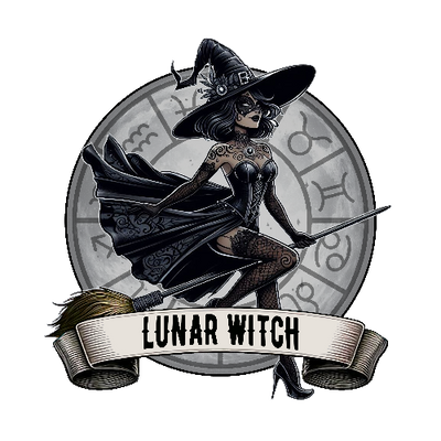 Halloween Lunar Witch DTF (direct-to-film) Transfer