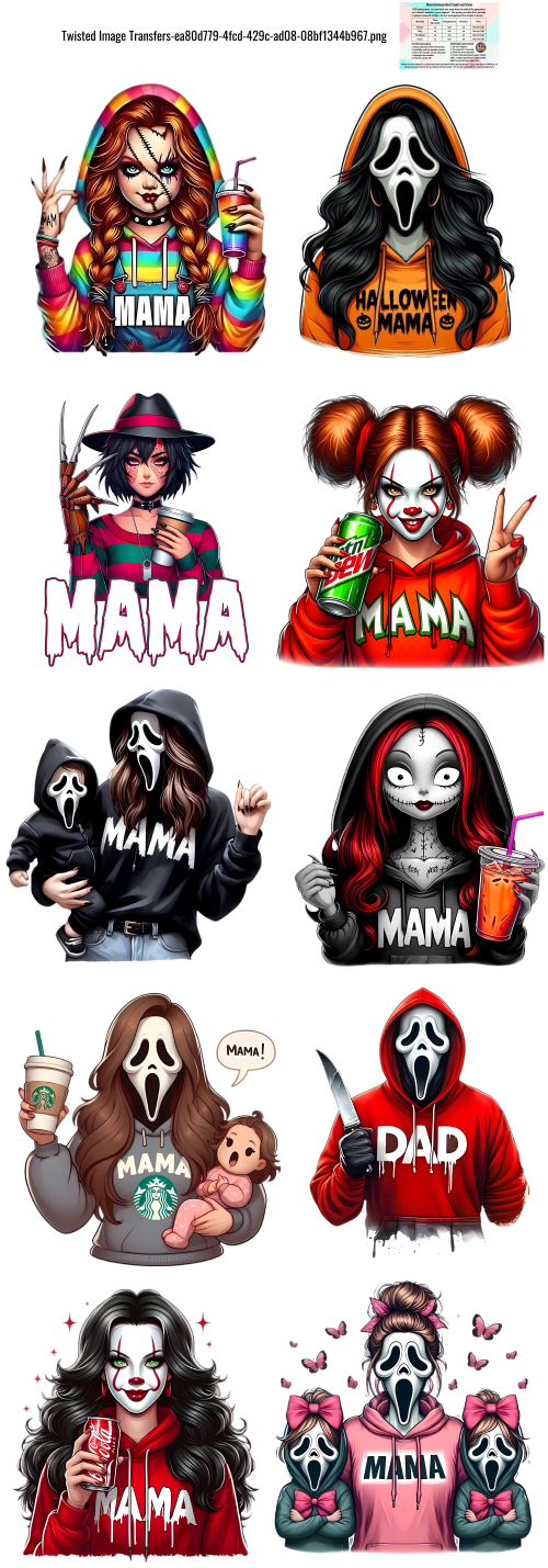 Halloween Mama 60x22" DTF Ready to Ship Gang Sheet
