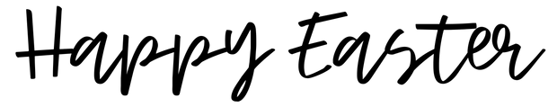 Happy Easter In Black Font 1 DTF (direct to film) Transfer