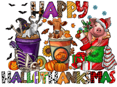 Happy Halloween Farm DTF (direct-to-film) Transfer