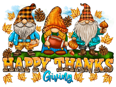 Happy ThanksGiving DTF (direct-to-film) Transfer