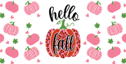 Hello Fall Pumpkin 16oz UV DTF Libby Cup Wrap