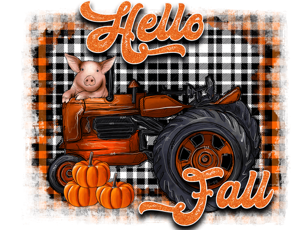 Hello Fall DTF (direct-to-film) Transfer