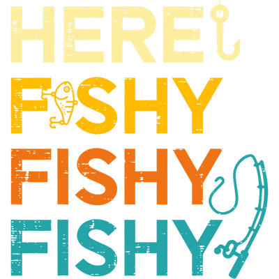 Here Fishy Yellow Hook DTF (direct-to-film) Transfer