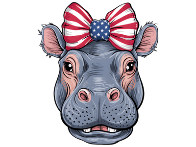 Hippo USA DTF (direct-to-film) Transfer