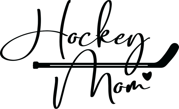 Hockey Mom in Black Cursive - Twisted Image Transfers