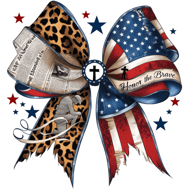 Honor the Brave USA & Cheetah DTF (direct-to-film) Transfer