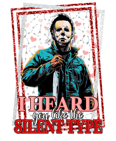 Horror Silent Type Valentine DTF (direct-to-film) Transfer