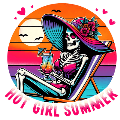 Hot Girl Summer Skeleton DTF (direct-to-film) Transfer