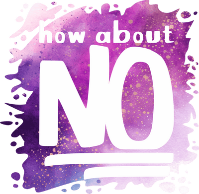 How About NO Purple Background DTF (direct-to-film) Transfer