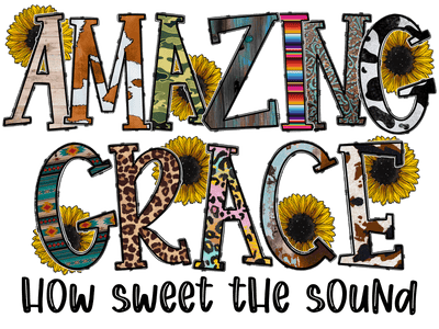 How Sweet the Sound Sunflowers DTF (direct-to-film) Transfer