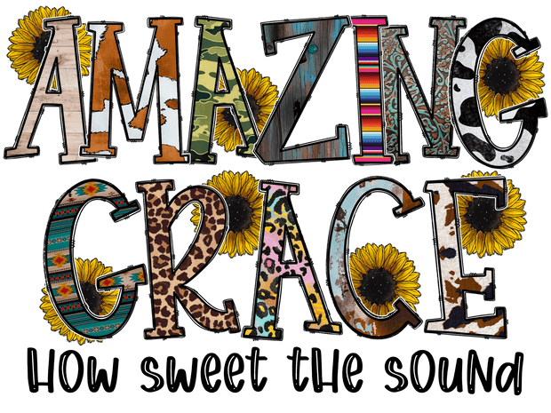 How Sweet the Sound Sunflowers DTF (direct-to-film) Transfer