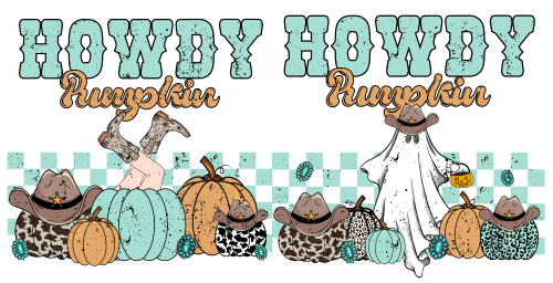 Howdy Pumpkin 16oz UV DTF Libby Cup Wrap