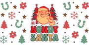 Howdy Santa-Retro Christmas 16oz UV DTF Libby Cup Wrap