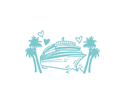 Husband and Wife Cruising in White Font DTF (direct-to-film) Transfer