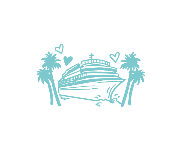 Husband and Wife Cruising in White Font DTF (direct-to-film) Transfer