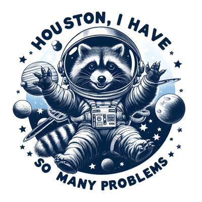 I Have so Many Problems Space Raccoon DTF (direct-to-film) Transfer