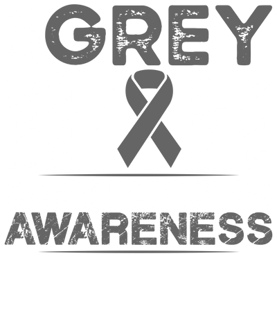 I Wear Grey for Brain Cancer in White Font DTF (direct to film) Transfer