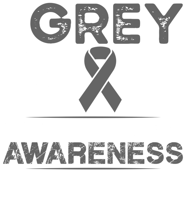 I Wear Grey for Brain Cancer in White Font DTF (direct to film) Transfer
