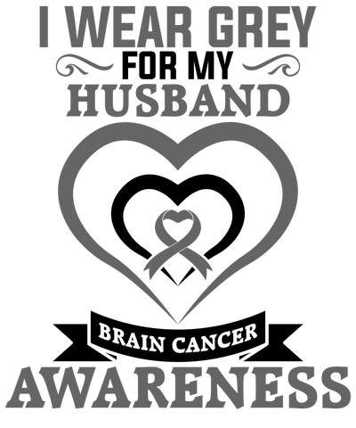 I Wear Grey for My Husband Hearts DTF (direct to film) Transfer