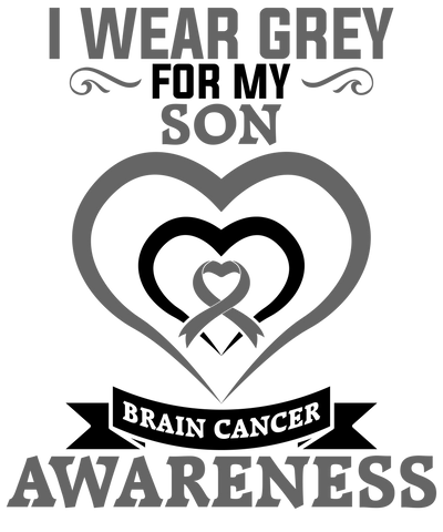 I Wear Grey for My Son Hearts DTF (direct to film) Transfer