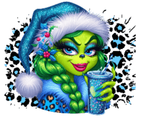 In My Grinch Girl Christmas DTF (direct-to-film) Transfer