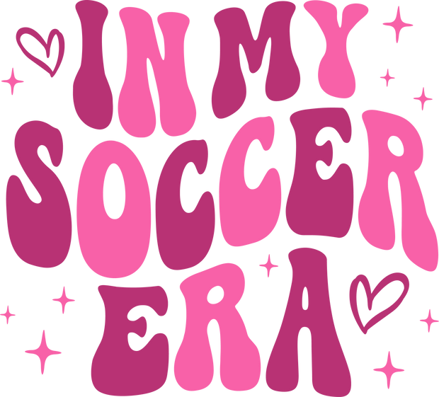 In My Soccer Era Pastel Pink DTF (direct-to-film) Transfer