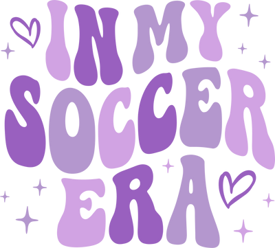 In My Soccer Era Pastel Purple DTF (direct-to-film) Transfer