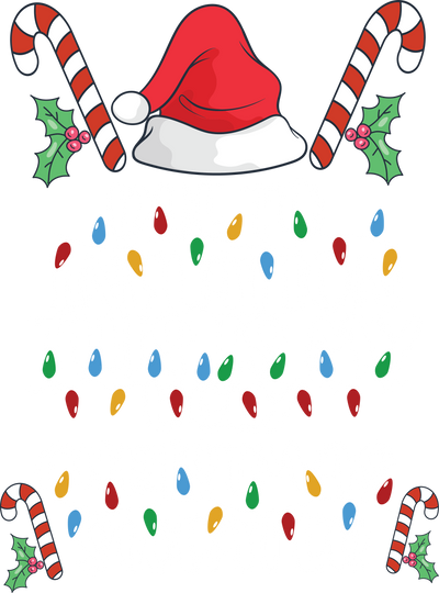 Inflation Ugly Sweater & Candy Canes DTF (direct-to-film) Transfer