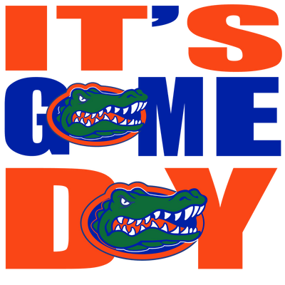 It's Game Day 2 Gator Heads DTF (direct-to-film) Transfer